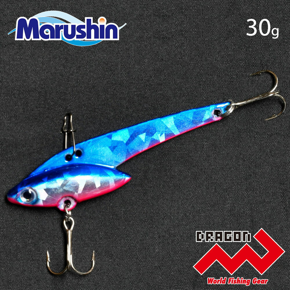 Marushin Fishing Gear Seabass Lure Bamboleo Ora! 30g Blue Pink