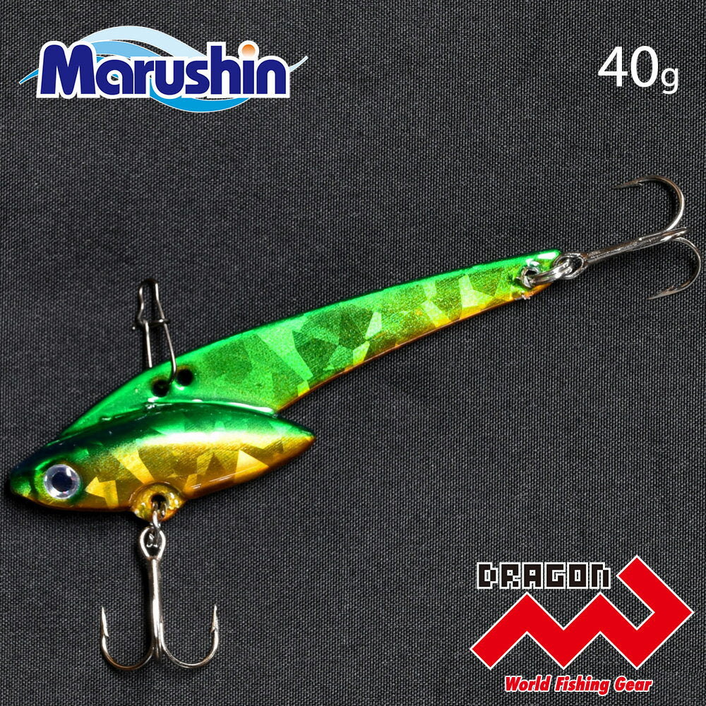 Marushin Fishing Gear Seabass Lure Bamboleo Ora! 40g Green Gold