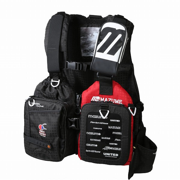 mazume life jacket mazume Red Moon Life Jacket Rock Shore Special III Free Black x Red MZLJ-592