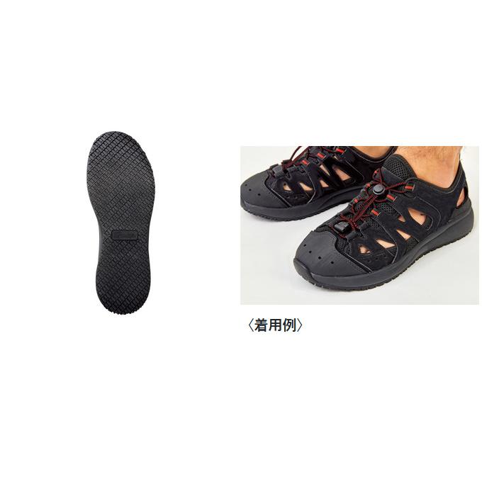 Gamakatsu GM4534 Radial Non-Slip Sandals Black M